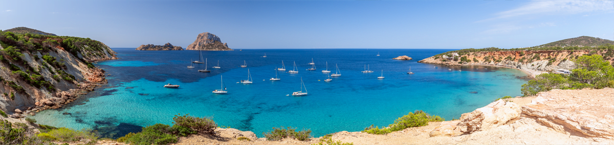 Small beach in Spain on a sunny day.